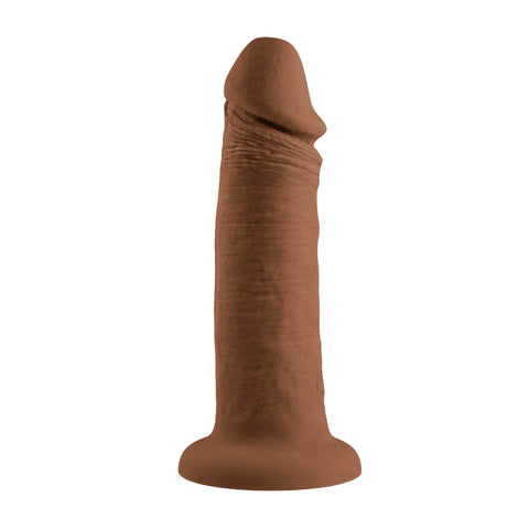 6 Inch Girthy Dark Vibrating Dildo with 10 Speed Patterns Dongs Realistic