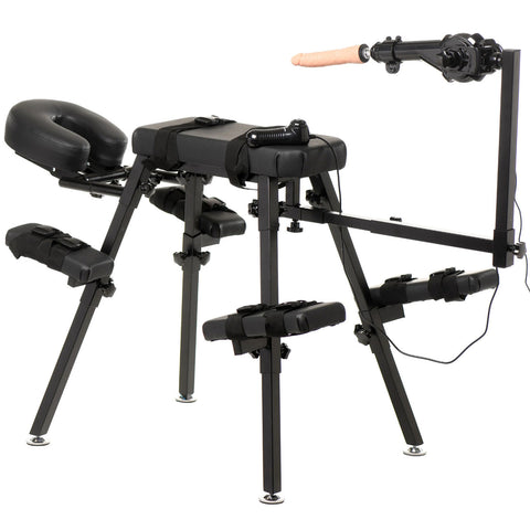 Obedience Bench with Adjustable Sex Machine for Adults Black Sex Machines