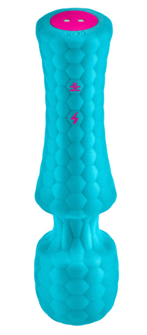 Ultra Wand Mini Waterproof Vibrator with Flexible Head Turquoise Electric Massager
