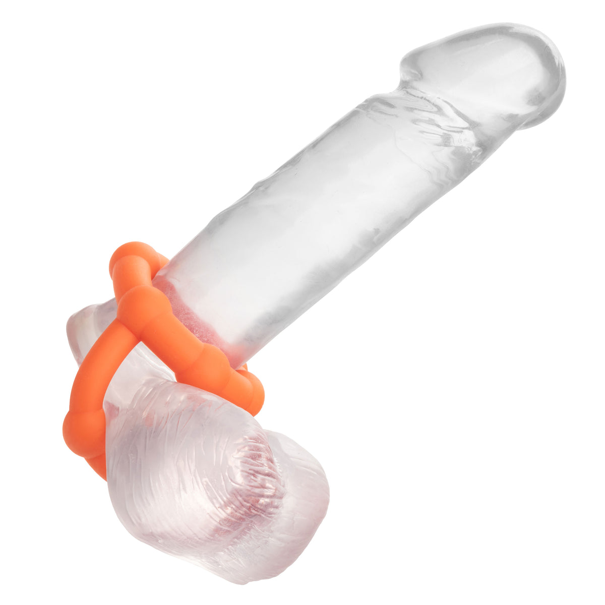Alpha Liquid Silicone All Star Ring Orange Ultra Stretchy Dual Ring witt Built-In Scrotum Support > Cock Ring > Single