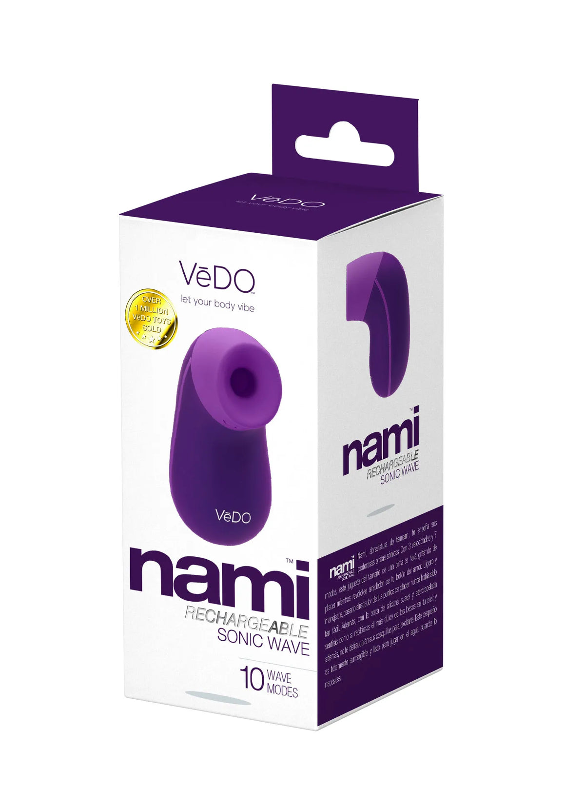 Nami Rechargeable Sonic Vibe – 3 Speeds 7 Patterns Vibrator Purple > Sex Toys For Ladies > Clitoral Vibrators and Stimulators
