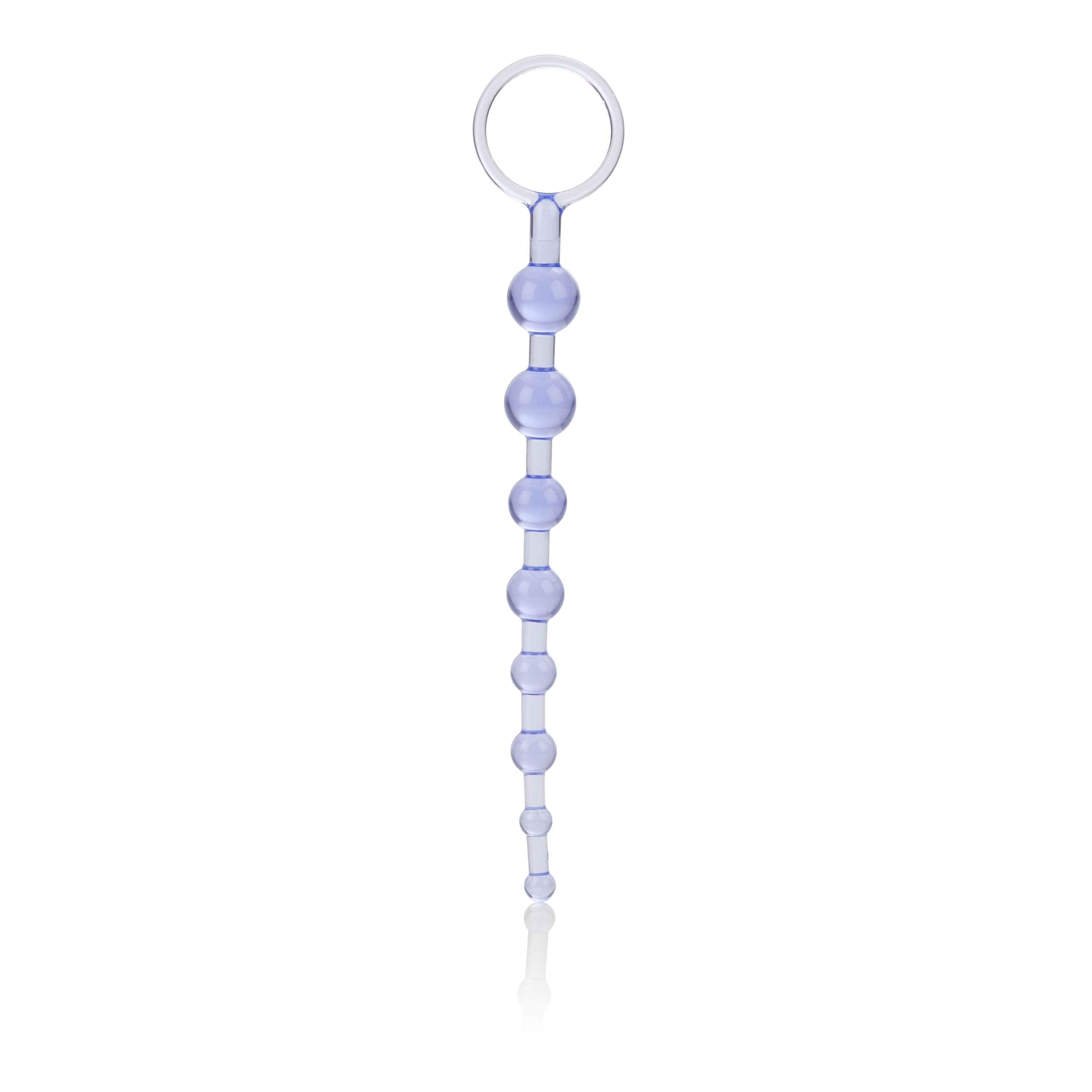 First Time Love Beads Purple Slim Graduated Flexible Anal Beads with EZ Retrieval Ring Purple > Anal Range > Anal Beads