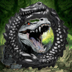 Black Caiman Silicone Cock Ring With Ridges And Stretch Fit > Cock Ring > Single