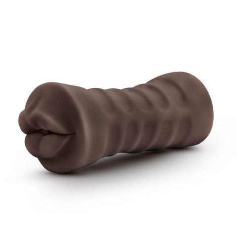 Hot Chocolate Renee Mouth Vibrating Masturbator Brown Strokers - Manual