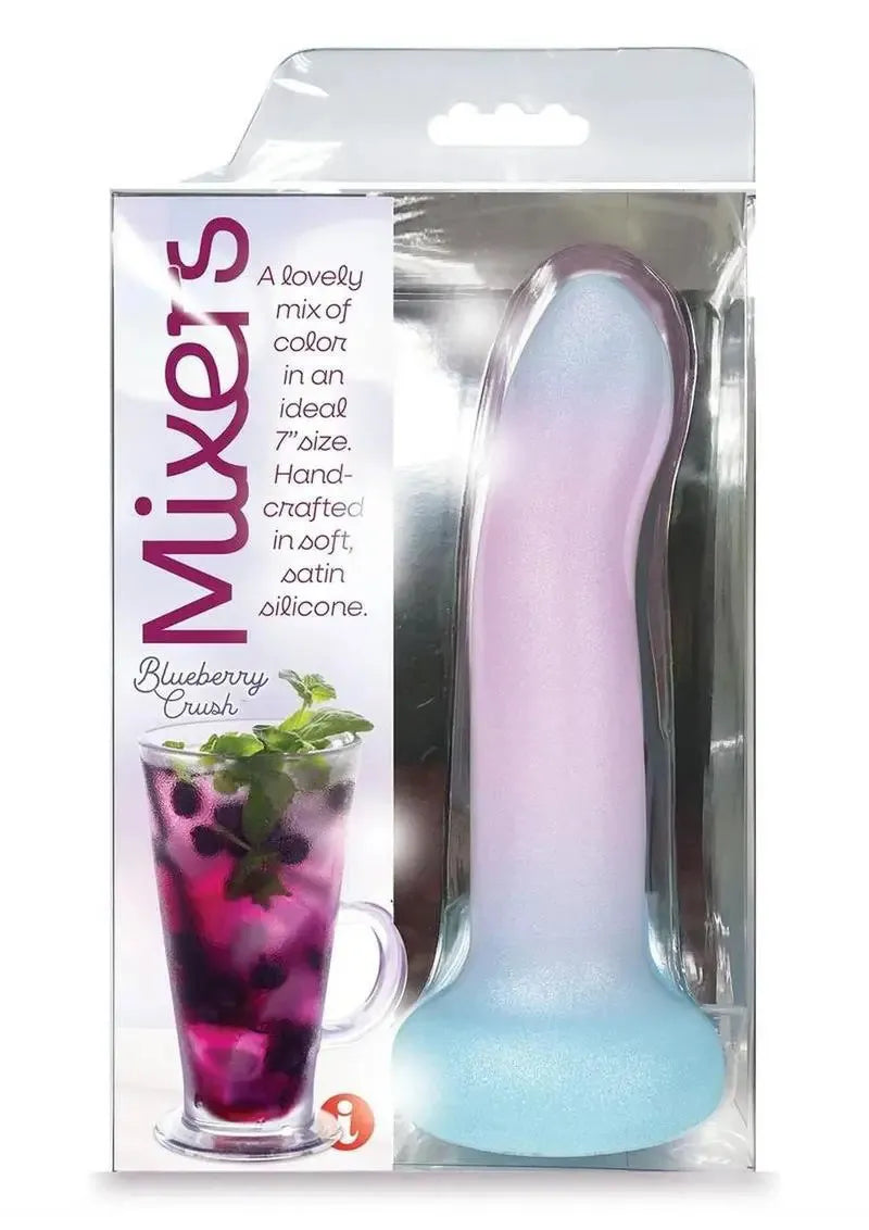 Mixers Blueberry Crush (Pink Lavender Blue) – 8 Inch Silicone Dildo Multi > Dildos > Neutral Dildos