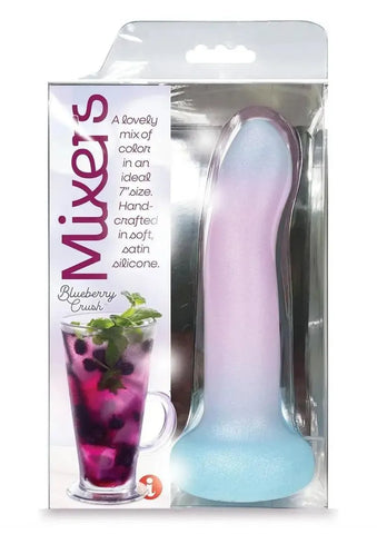 Mixers Blueberry Crush (Pink Lavender Blue) – 8 Inch Silicone Dildo Multi > Dildos > Neutral Dildos