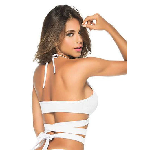 Wrap Around Top (White) – Small/Medium Lingerie Top Lingerie & Sexy Apparel