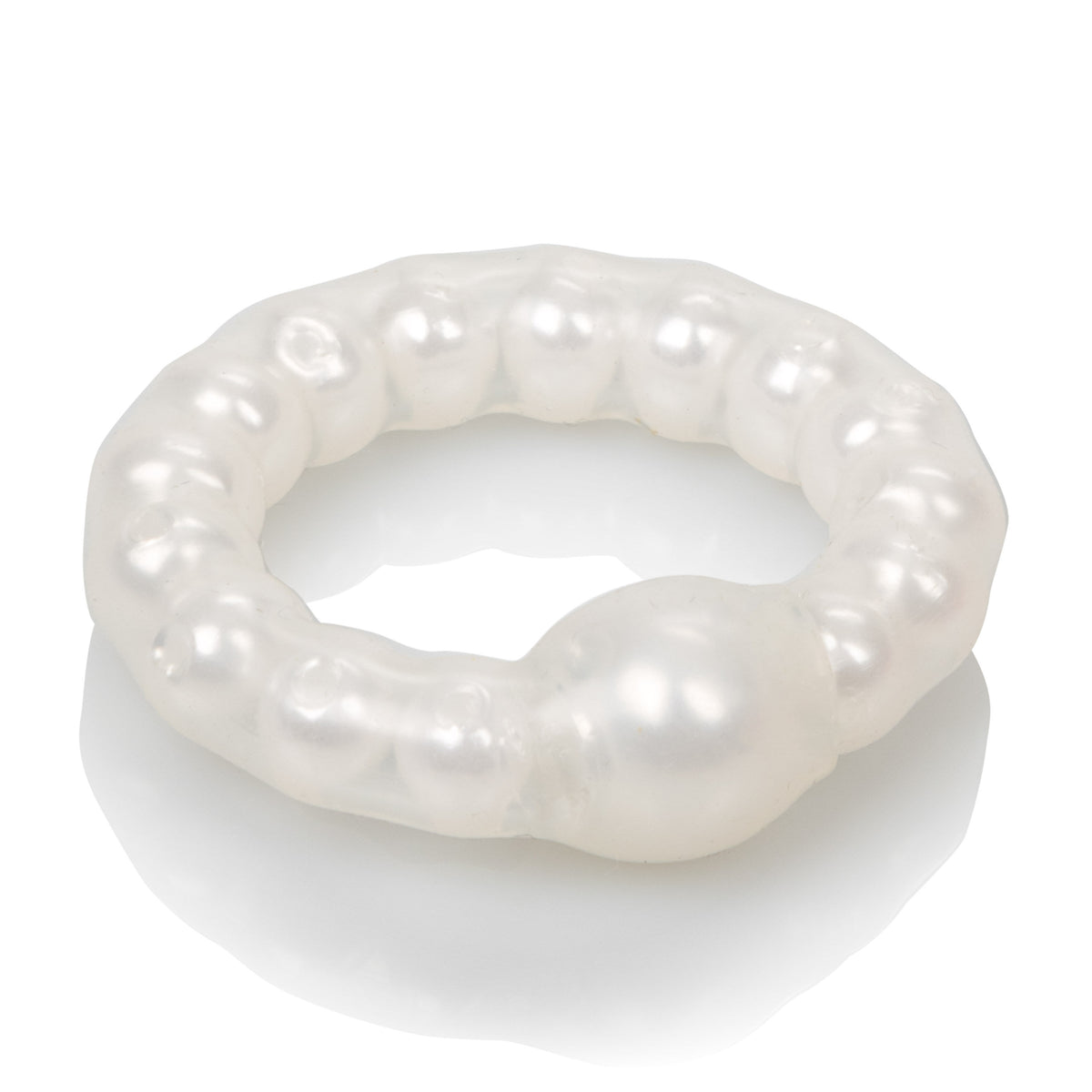 CalExotics Pearl Beaded Stretch Ring with Stimulating Beads – Prolong Ring for Men > Cock Ring > Single