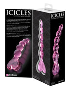 Icicles Pink Glass Massager with Heart Handle > Glass > Dildos
