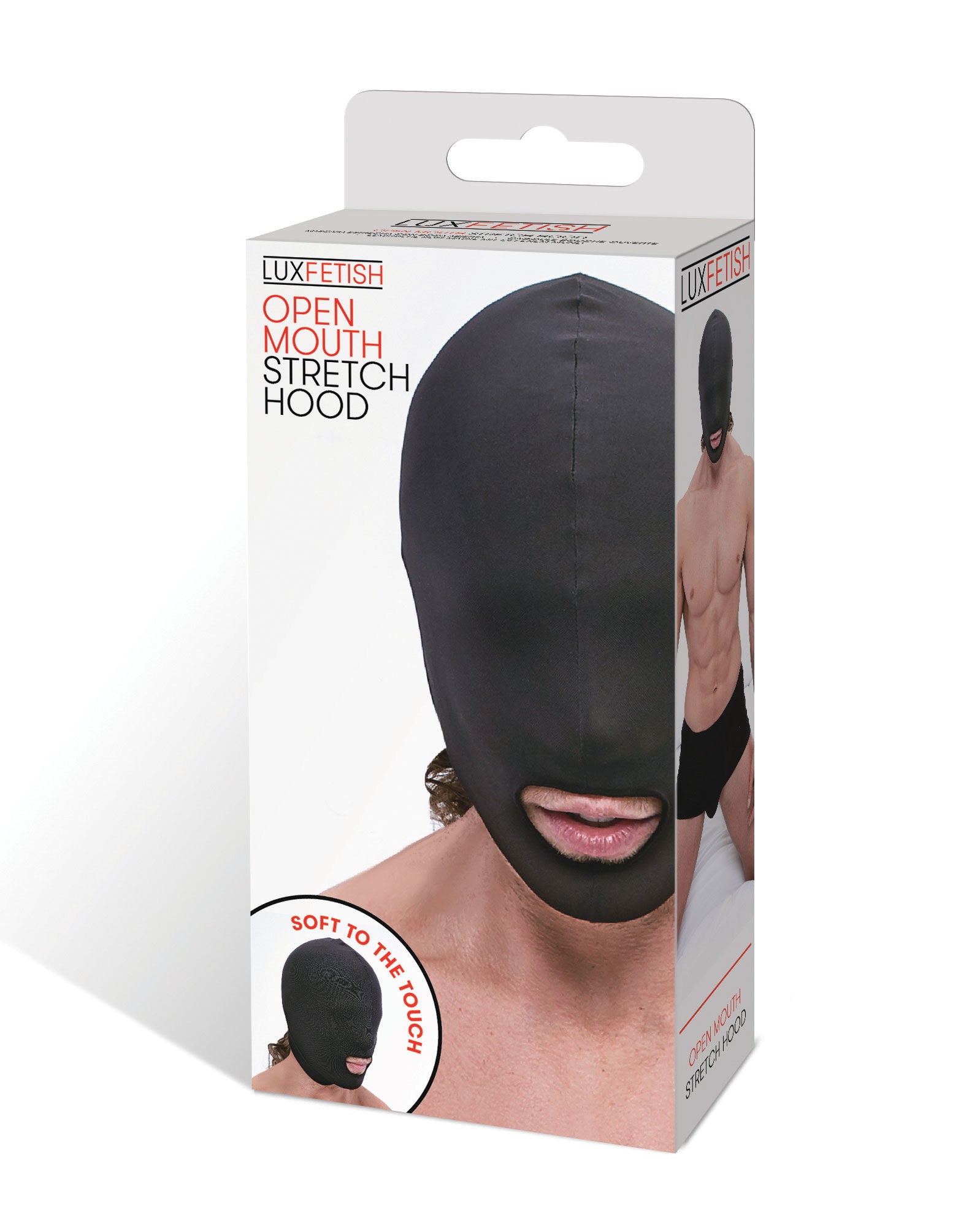 Open Mouth Stretch Hood – Comfortable Sensory Bondage Hood > Bondage Gear > Bondage Hoods