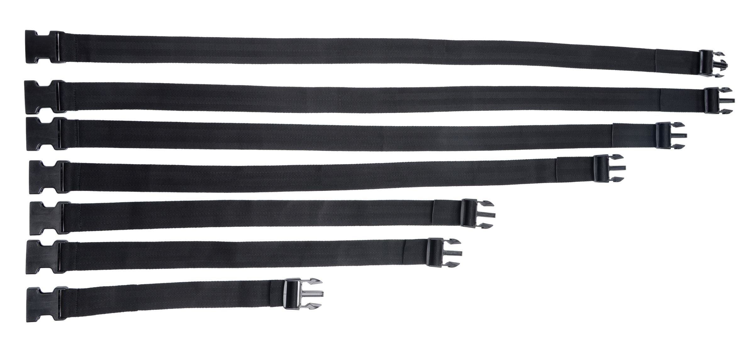 Subdued Full Body Strap Set Adjustable Bondage Restraint Kit Black Rope