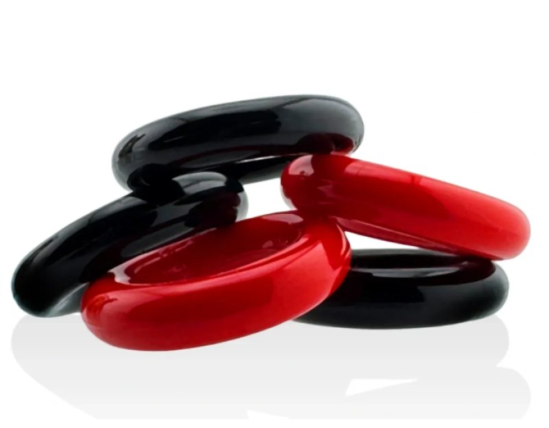 Jacker 5-Stack Five-Pack Tube Super-Strong Cockrings > Cock Ring > Sets