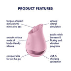 Satisfyer Tongue Player – USB Rechargeable Flicking Silicone Oral Stimulator > Sex Toys For Ladies > Clitoral Vibrators and Stimulators