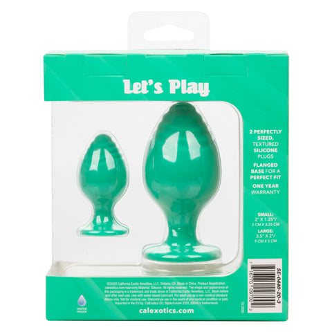 Cheeky Butt Plug Duo Green > Anal Range > Butt Plug Kits