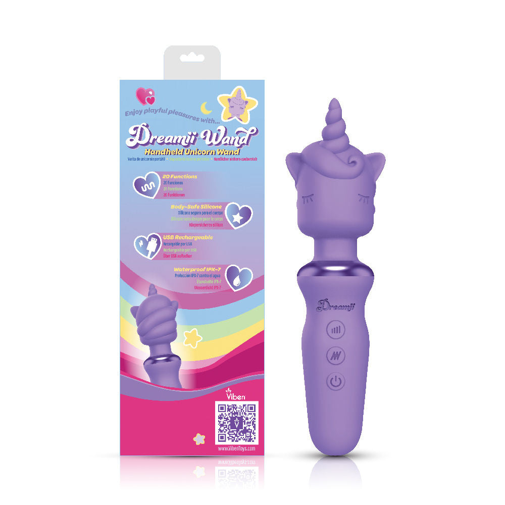 Dreamii Lilac Whirl Powerful Unicorn Wand Massager for Adults Purple Electric Massager