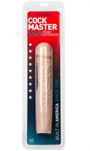 Doc Johnson Penis Extension with Solid Rubber Tip Enhancer Beige SLEEVES
