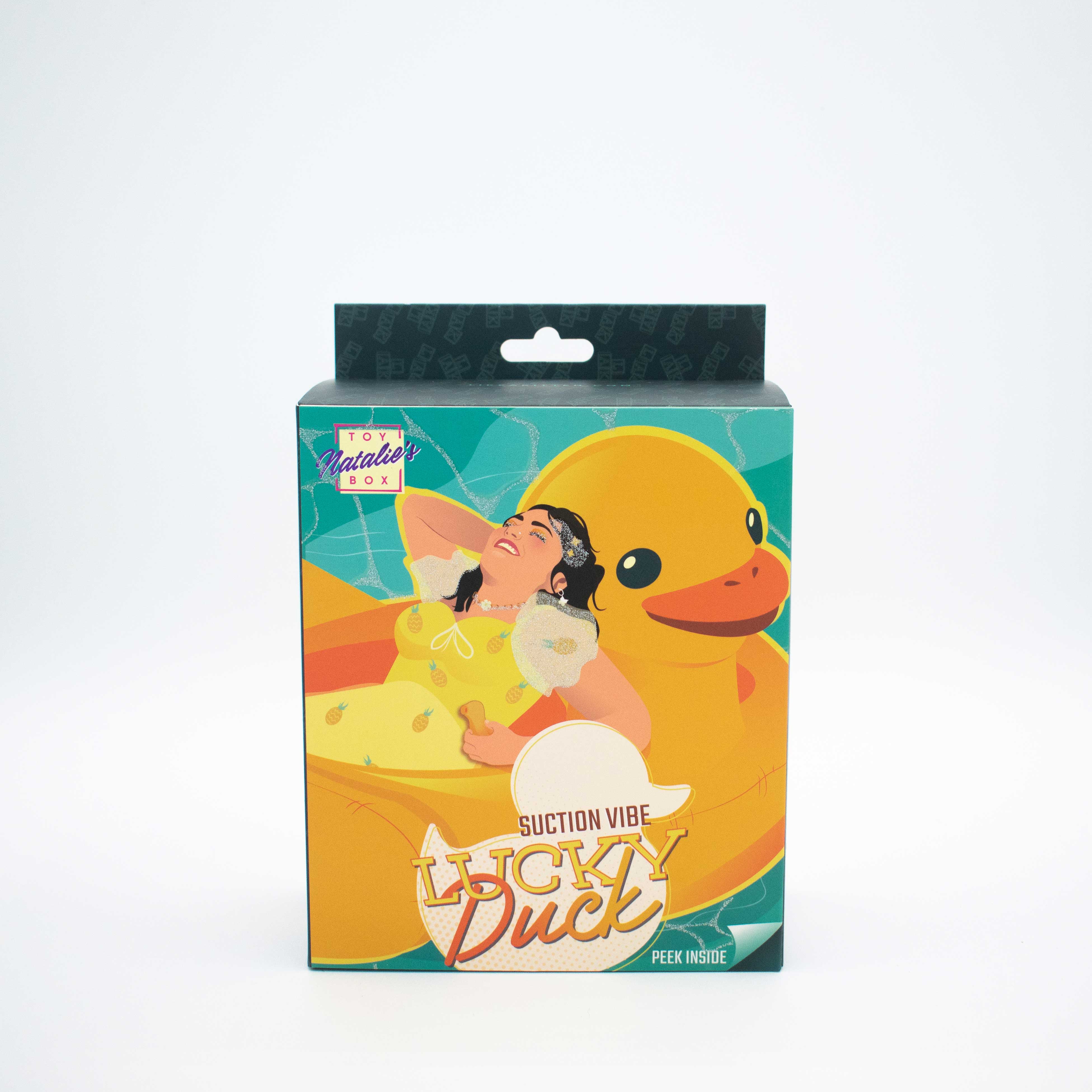 Lucky Duck Suction Stimulator for Clitoral and Nipple Play Yellow AIR PULSATION