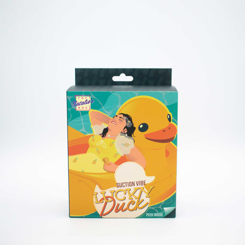 Lucky Duck Suction Stimulator for Clitoral and Nipple Play Yellow AIR PULSATION