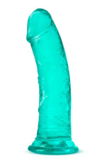 B Yours Plus Roar N Ride (Teal) – Soft Crystal Dildo 8 Inch with Suction Cup Base Teal > Dildos > Realistic Dildos