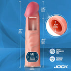 Jock Enhancers 1.5 Inch Silicone Penis Extension Sleeve Light > Sex Toys For Men > Penis Sleeves