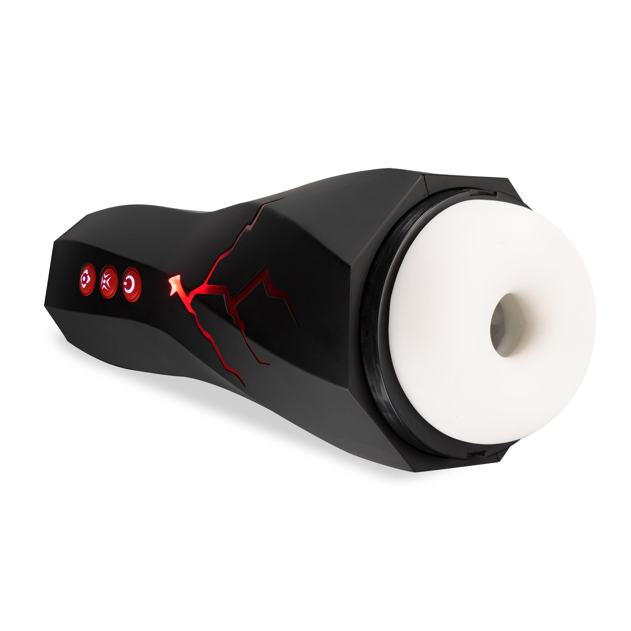 M For Men Storm (White) – Rechargeable Ribbed Masturbator Cup Strokers - Cup|Egg