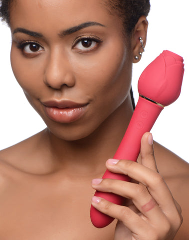 Bloomgasm Sweet Heart Rose Suction and Vibrator Toy Pink Suction Stimulator