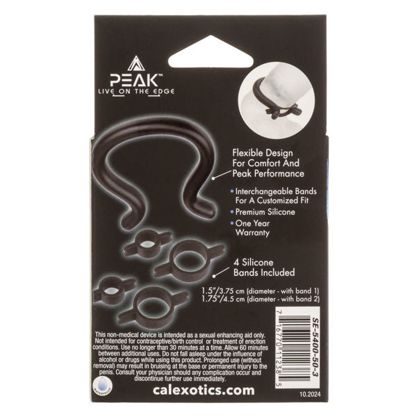 Peak Prolong Kit Black Adult Intimacy Enhancer for Endurance Black COCK RINGS