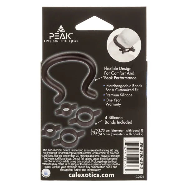Peak Prolong Kit – Silicone Enhancer and Interchangeable Bands Kit Black > Cock Ring > Sets