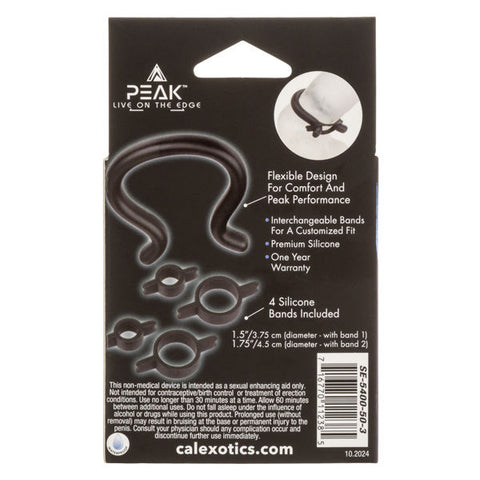 Peak Prolong Kit Black Adult Intimacy Enhancer for Endurance Black COCK RINGS