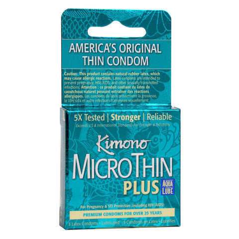 Kimono Microthin Plus Aqua Lube - 3 Pack Default Title > Essentials > Condoms