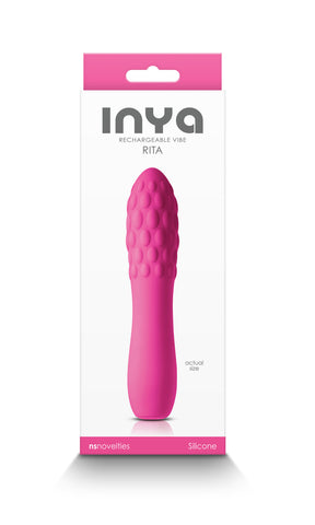 Inya Rita Pink Rechargeable Clitoral Vibrator with Textured Design Vibrators
