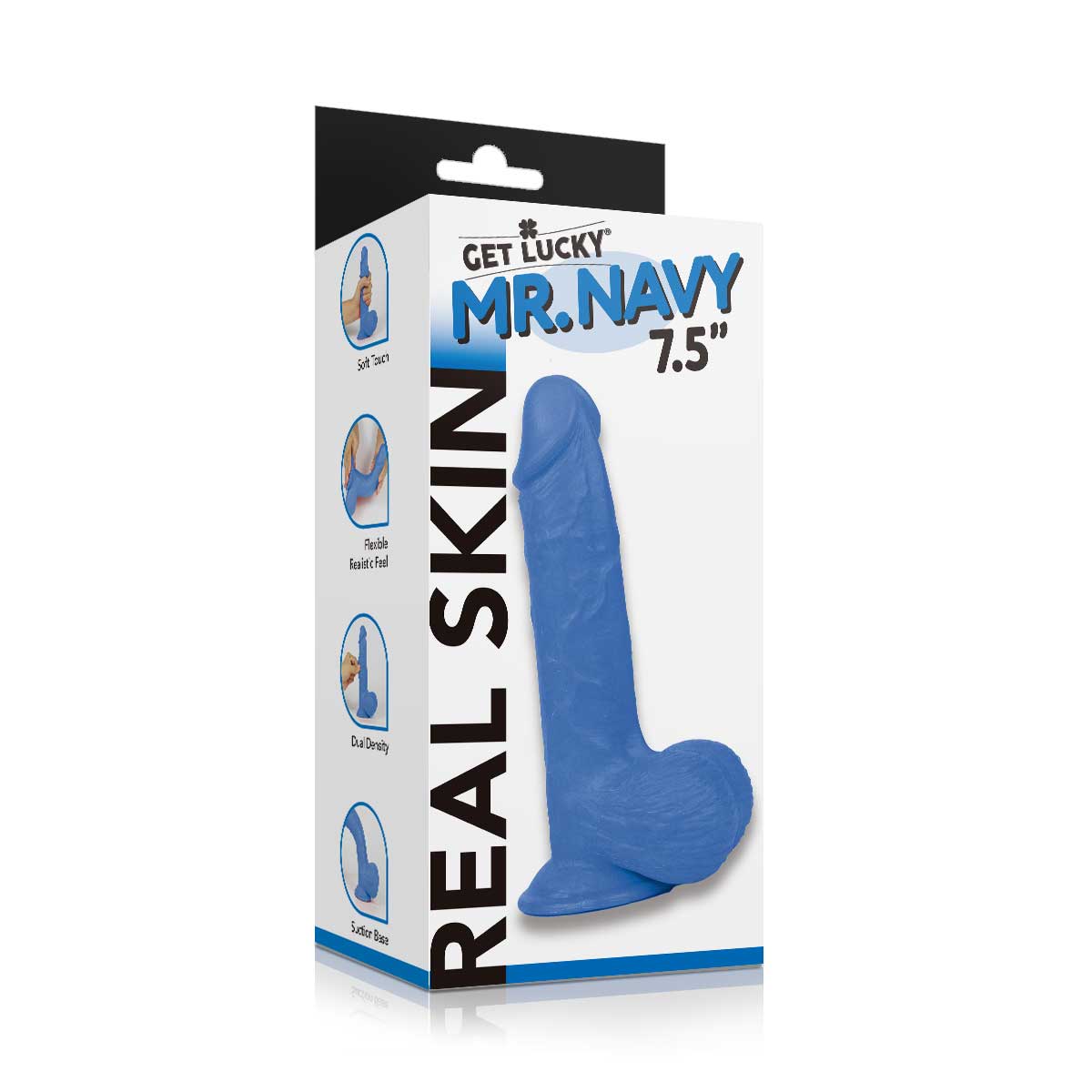 Mr. Blue 7.5 Inch Dual-Layered Sliding Skin Dildo – Lifelike Dildo > Dildos > Realistic Dildos