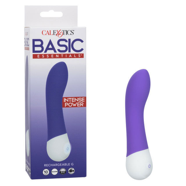 Basic Essentials Rechargeable G-Spot Vibrator in Purple Design Vibrators