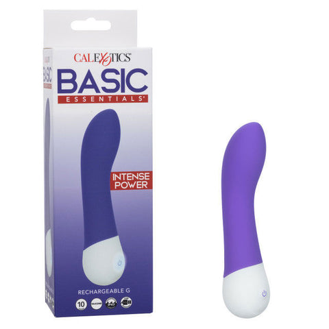 Basic Essentials Rechargeable G-Spot Vibrator in Purple Design Vibrators