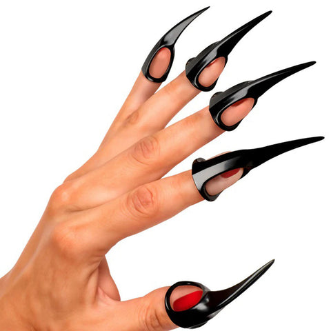 Talons 10 Piece Black Claws Set for Sensory Adult Intimacy Play Medical Themed