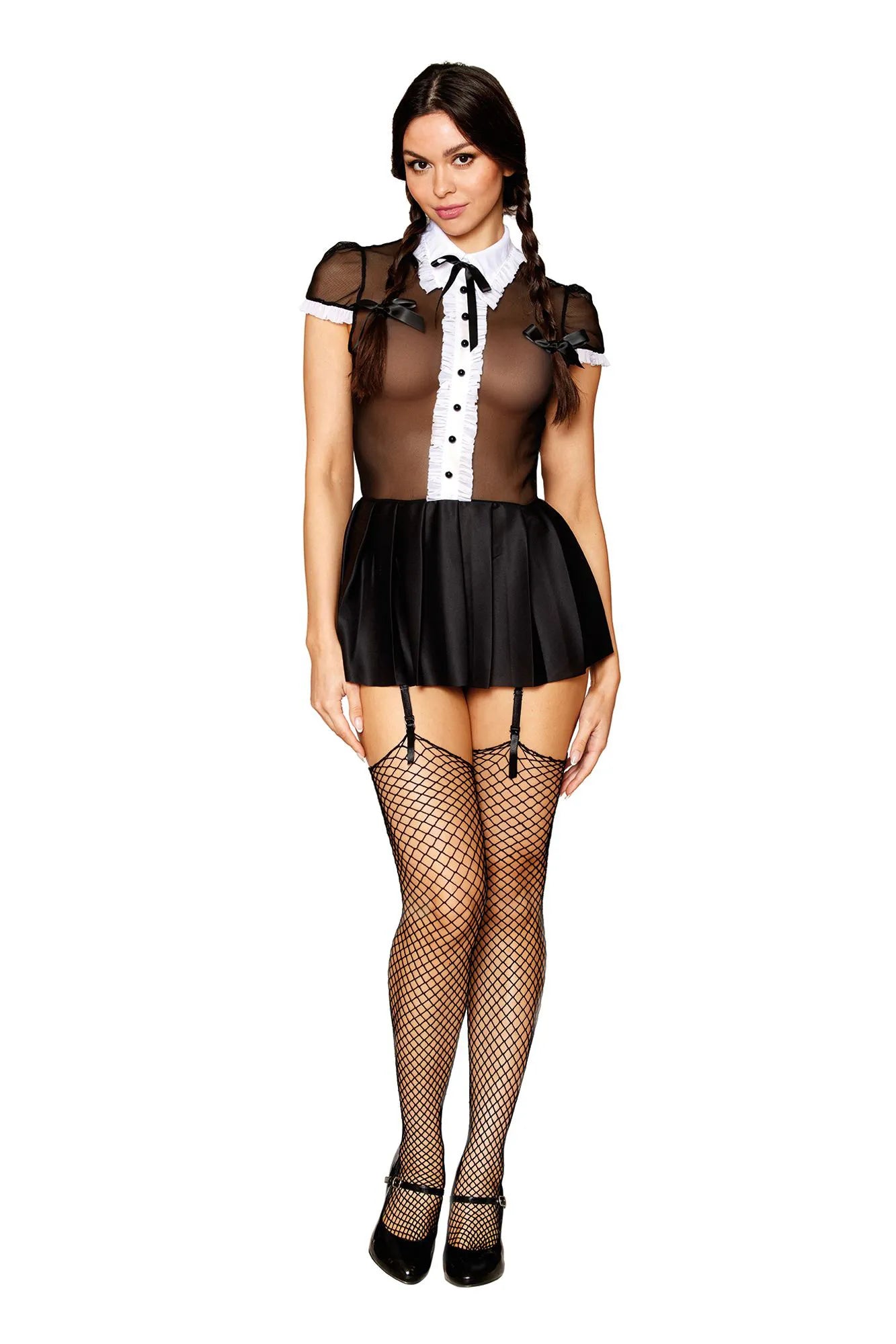 Miss Behavin Gothic School Girl Costume – One Size Lingerie Set > Clothes > Costumes > Womens