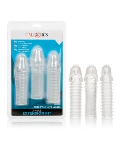 3 Piece Extension Kit with Ribbed Texture for Enhanced Pleasure SLEEVES