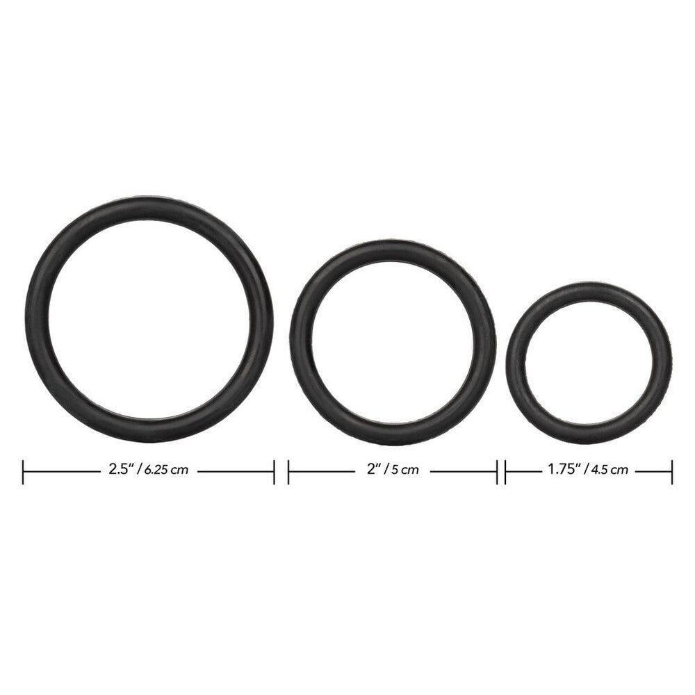 3 Piece Rubber Ring Set – Durable Elastic Cock Ring Set Secondary image
