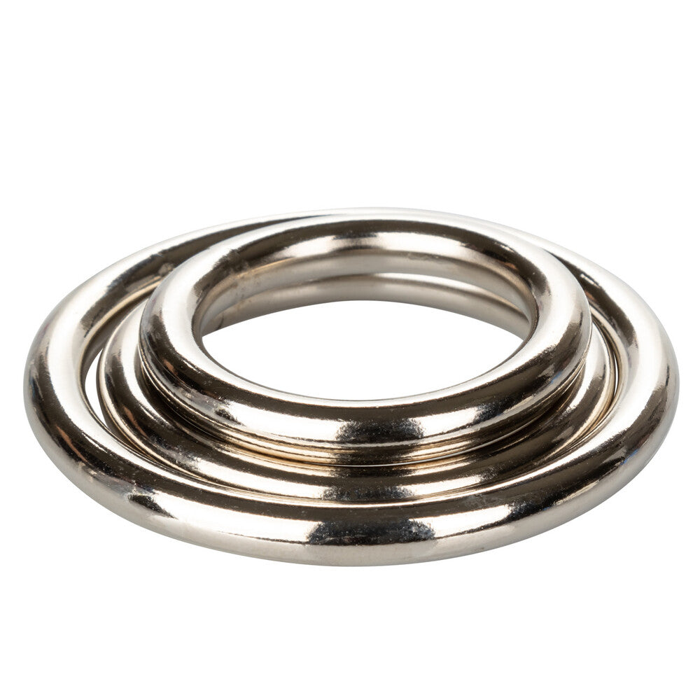 3 Piece Silver Ring Set – Cock Ring Set 3.25cm - 5cm > Cock Ring > Metal