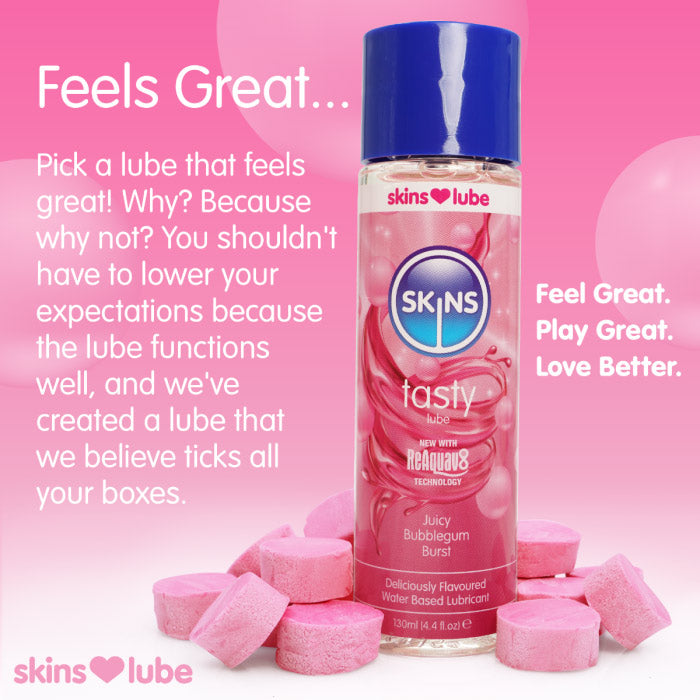 Skins Juicy Bubblegum Blast Water-Based Lubricant 130ml > Lube > Flavoured