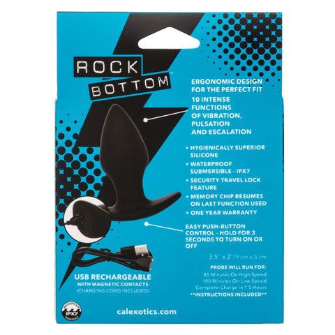Rock Bottom Perfect Probe Black Ergonomic Adult Toy Plug Butt Plugs