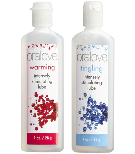 Oral Love Dynamic Duo Warming and Tingling Intimacy Lubricants > Lube > Water Based