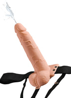 Fetish Fantasy Series 7.5 Inch Hollow Squirting Strap-On with Balls Realistic Strap-On > Dildos > Hollow Strap Ons