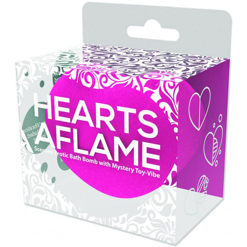 Hearts Aflame Erotic Bath Bomb for Intimate Sensual Pleasure Pink Bath & Body