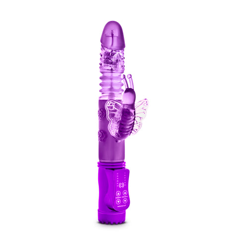 Sexy Things Butterfly Thruster Mini - Fuchsia Purple VIBRATORS-RABBIT