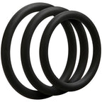 Optimale 3 Ring Set (Slate) – Silicone Thin Cock Ring Set with 40mm, 45mm, and 50mm Diameters > Cock Ring > Sets
