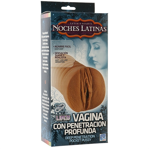 Noches Latinas Ultraskyn Deep Penetration Male Masturbator Sleeve Brown > Sex Toys For Men > Masturbators > Manual
