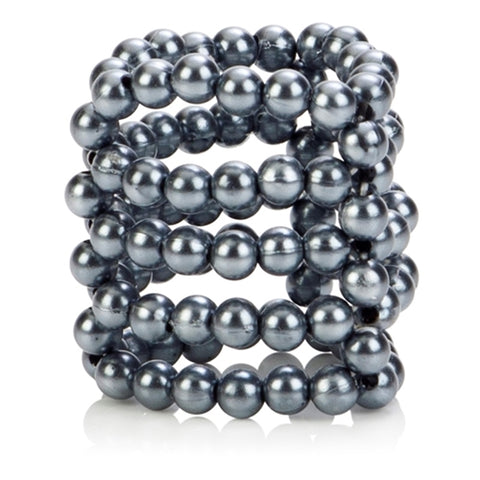 Ultimate Stroker Beads Erection Cock Ring Sleeve Enhancer Silver SLEEVES