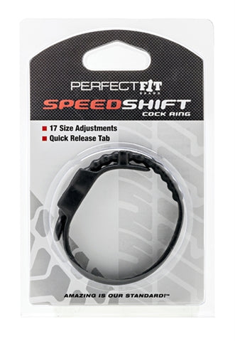 Speed Shift Adjustable Comfort Ring in Black Black COCK RINGS