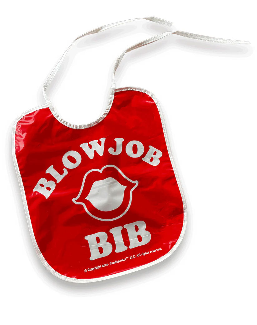 Blow Job Bib Novelty Item Fun Accessory for Parties and Events Red > Novelties > Bachelor & Bachelorette Items